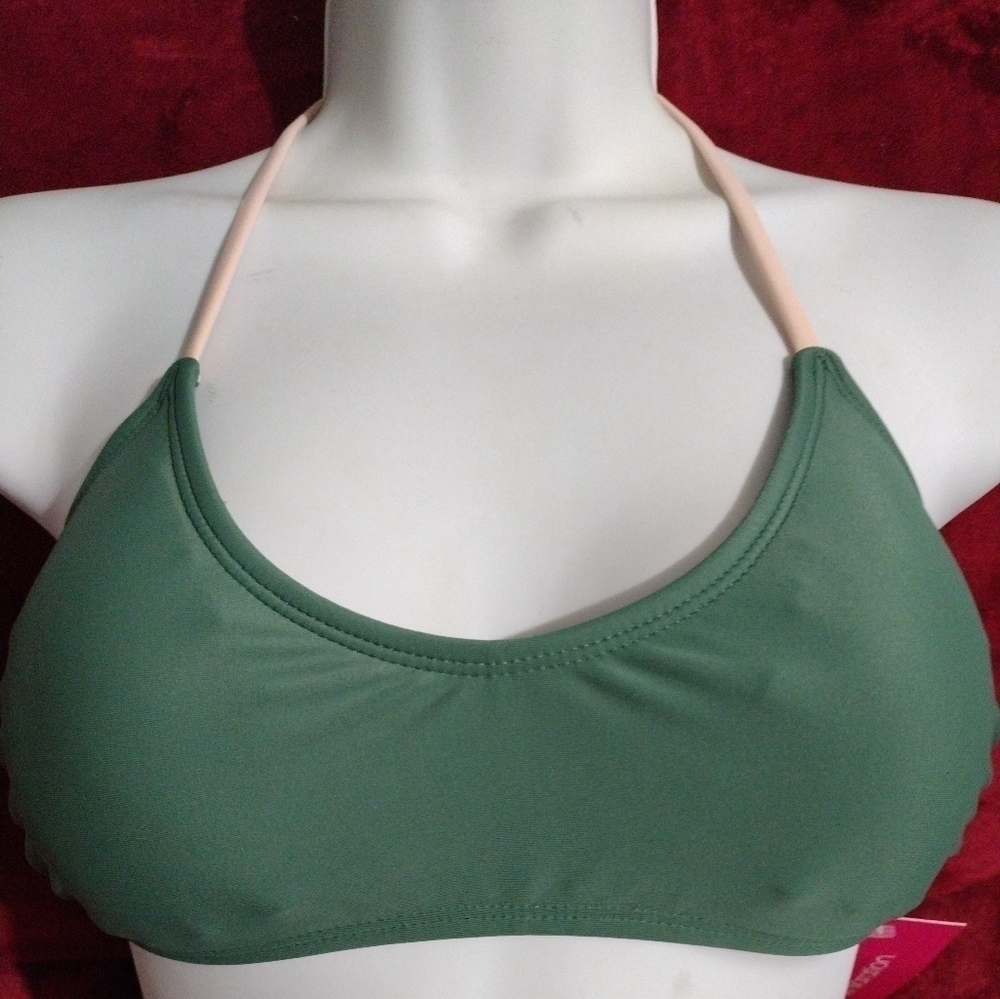 XHILARATION Olive Bikini‎ Top